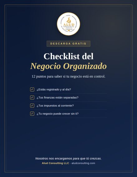 Checklist del Negocio Organizado — 12 puntos (Gratis)