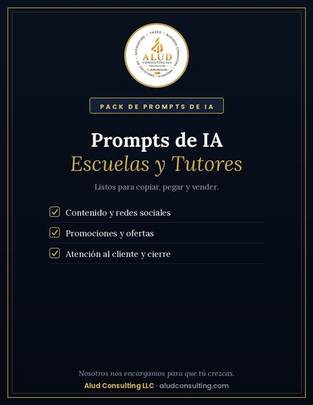 Prompts de IA — Escuelas y Tutores